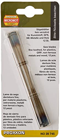 Thumbnail for Proxxon 28745 Sägeblätter mit Querstift für Dekupiersäge, fein verzahnt Länge 127mm für DSH, DSH/E und DS460 im Sale