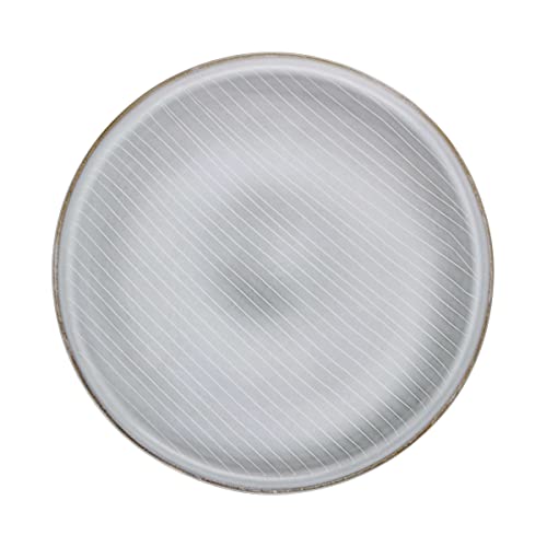 BUTLERS Plate Ø28cm Tableware Grey made of stoneware -HENLEY- Microwave and dishwasher safe, dinner plate without rim, also ideal as a coaster, underplate or serving plate on sale