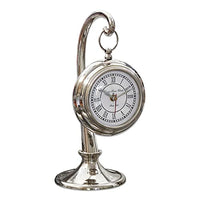 Thumbnail for Loberon Uhr Barbe, authentische Nostalgie, dekorativer Zeitmesser, Elegantes Design, Wohn-Accessoire, Aluminium, Stahl, Glas, Silber im Sale