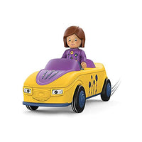 Thumbnail for Toddys by siku 0104, Zoe Zoomy, 3-teiliges Spielzeugauto, Zusammensteckbar, Inkl. beweglicher Spielfigur, Hochwertiger Schwungradmotor, Gelb/Lila, Ab 18 Monaten im Sale