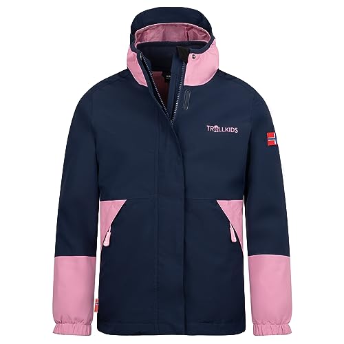 Trollkids Kids Kjerak 3in1 Jacket 128, Bright Berry on sale