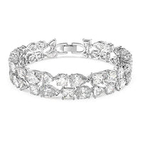 Thumbnail for Swarovski Mesmera Bracelet, Rhodium-plated ladies' bracelet with radiant Swarovski crystals on sale