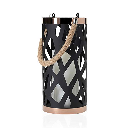 Pauleen 48012 Lantern Soul Laterne mit LED Kerze Flackereffekt warmweiß Schwarz Weiß IP44 Metall/Kunststoff im Sale