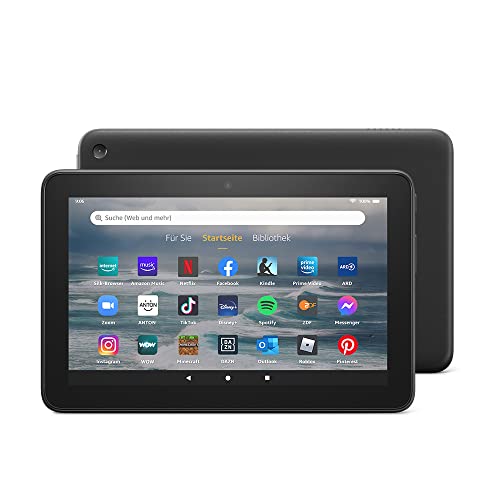 Fire 7 tablet, 7-inch display, 16 GB, latest model (2022), black. With advertising in the sale.