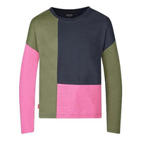 Thumbnail for Trollkids stylisches Mädchen Longsleeve aus 100% Bio-Baumwolle VERDAL, Dunkle Olive/Hellmagenta/Marine, im Sale