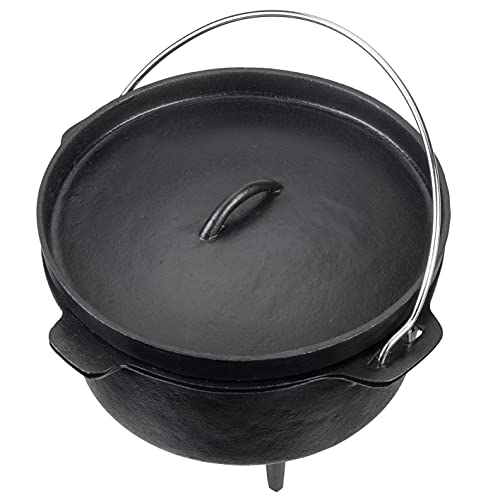 LANDMANN Dutch Oven 3.5 Liters | Versatile uses: For cooking, baking, stewing, roasting, or braising | Cast iron Dutch Oven [black] on sale