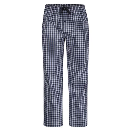 Götzburg Men's Pyjama Pants Long, Trousers (Dark Blue Checked, 56) on Sale
