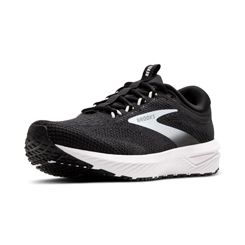 Brooks Men's Revel 7 Sneaker, Black White, EU on sale