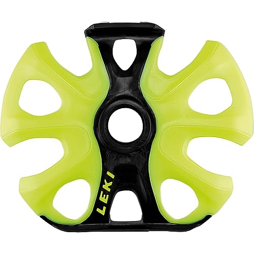 LEKI Big Mountain Binding Basket Winterteller, Neongelb-schwarz im Sale