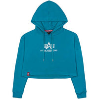 Thumbnail for Alpha Industries Basic Hoody COS Wmn Kapuzensweat für Damen Blue Lagoon im Sale