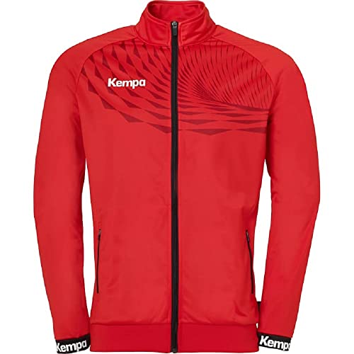 Kempa Herren Wave 26 Poly Jungen Sport Fußball Training Sweatshirt Sweatjacke, Rot (Red/Chilli Red), im Sale