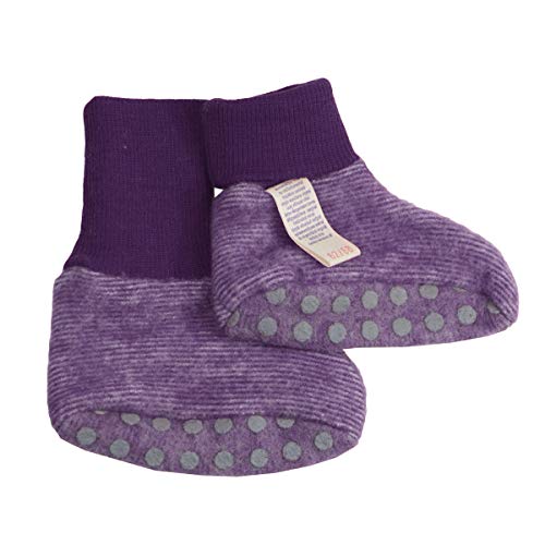 Cosilana Baby Fleece Schühchen kbT Wolle Bio Baumwolle (74-80, Lila-Melange) im Sale