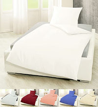 Thumbnail for Bierbaum Mako Satin Bettwäsche 135x200cm 2 TLG. Einfarbig Uni Offwhite, Beige, Bordeaux, Hellgrau, Lachs, Farbe:Offwhite im Sale