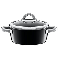 Thumbnail for Silit Vitaliano Nero large saucepan 22cm, pasta pot with glass lid, induction frying pan 3.1l, Silargan functional ceramic, black on sale