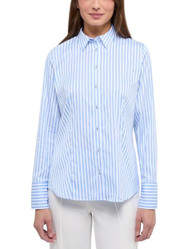 ETERNA Damen Streifenbluse Regular FIT 1/1 hellblau 42_D_1/1 im Sale