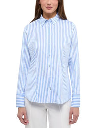 Thumbnail for ETERNA Damen Streifenbluse Regular FIT 1/1 hellblau 42_D_1/1 im Sale