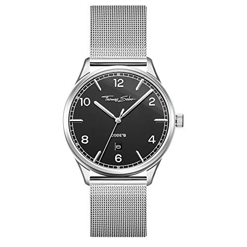 THOMAS SABO Unisex Erwachsene Analog Quarz Uhr mit Edelstahl Armband WA0339-201-203-40 mm im Sale