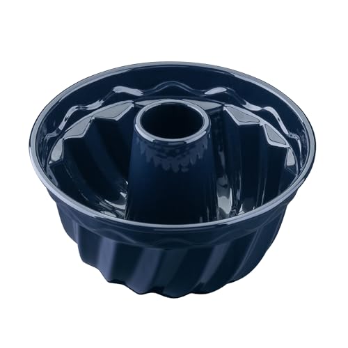 Dr. Oetker Gugelhupf Backform Ø 18 cm Back-Liebe Emaille – Schnitt- & kratzfeste Gugelhupf Form mit Emaille – 18er Gugelhupfform in Dunkelblau im Sale