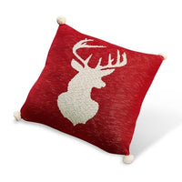 Thumbnail for Loberon Kissen Deerhurst, Hirsch-Motiv, klassisch Festliche Farbtöne, weicher Strick, Chalet-Stil, Zierkissen, Weihnachtdekoration, Baumwolle, Polyester, rot/beige im Sale