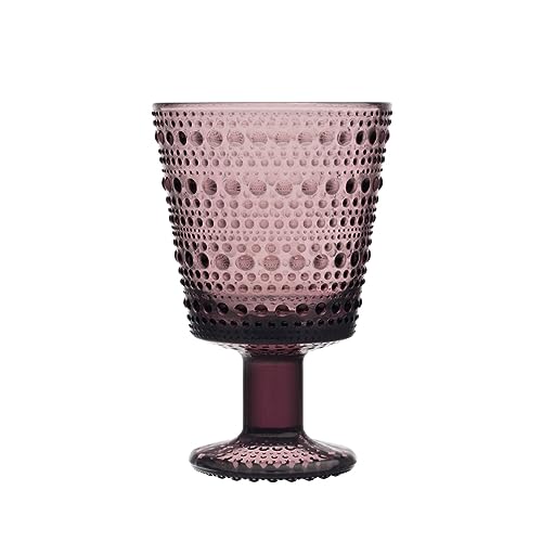 Iittala Glas Set 2-teiliger Kastehelmi aus Glas, in der Farbe Violett, 26 cl, Abmessungen: 7,7x7,7x8,8 cm, 1070202 im Sale