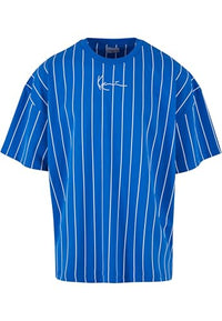 Thumbnail for Karl Kani Herren KM232-033-1 KK Small Signature Boxy Heavy Jersey Pinstripe Tee Blue/White im Sale