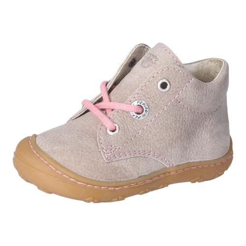 RICOSTA Mädchen Stiefel Cory, Baby und Kleinkinder Lauflernschuhe, Weite: Mittel, lose Einlage, terracare, schnürstiefel, kies/rosa (670), 22 EU im Sale