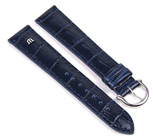 MAURICE LACROIX Louisiana Optik Uhrenarmband Kalbsleder Blau 21054S, Stegbreite:17mm im Sale