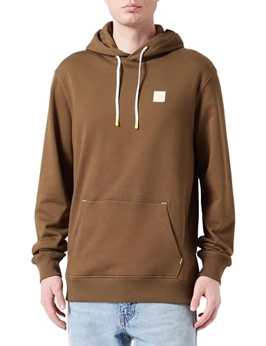 Scotch & Soda Herren Essential Logo Badge Hoodie Hooded Sweatshirt, Algae, im Sale