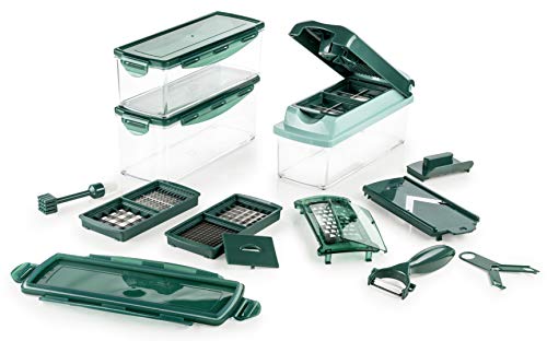 Genius Nicer Dicer Plus 18 Teile, Kunststoff, smaragdgrün, 26 x 9 x 13 cm im Sale