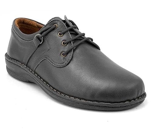 Medima, low and elegant men's shoe with laces, black, black, 41 on sale