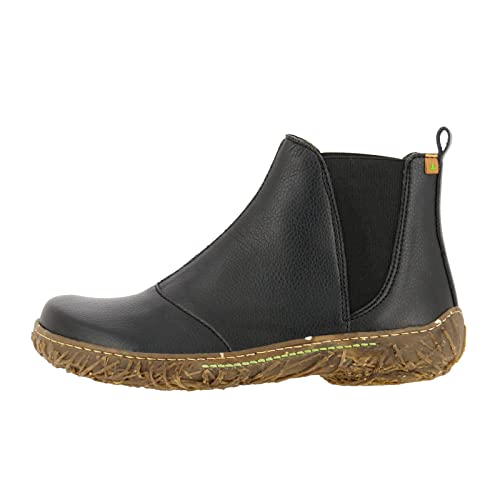 El Naturalista Damen Ankle Boots Nido, Frauen Stiefeletten,Wechselfußbett,Warmfutter,flach,Stiefel,Bootee,Booties,Black Rugged,36 im Sale
