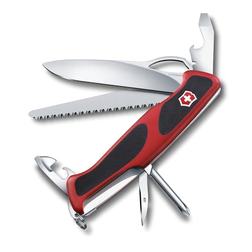 Victorinox Schweizer Taschenmesser Gross, Ranger 78 M, Swiss Army Knife, Multitool, 12 Funktionen, Einhand-Feststellklinge, Kapselheber im Sale