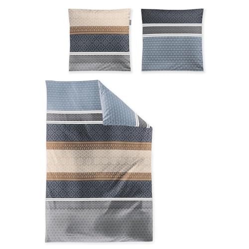 Irisette Feinbiber Bettwäsche Panda 8543 blau 1 Bettbezug 155 x 220 cm + 1 Kissenbezug 80 x 80 cm im Sale