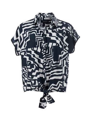 s'questo Bluse 1/2 modern, kurz, Hemdkragen Navy Soquesto Kollektion C´est la Vie im Sale
