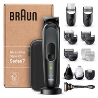 Thumbnail for Braun All-In-One Bartpflege Bodygroomer Set, 17-in-1 Barttrimmer/Bartschneider, Trimmer/Haarschneider Herren, Haarschneidemaschine, 100 Min. kabellose Laufzeit, MGK7491