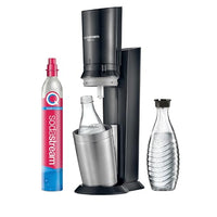 Thumbnail for SodaStream Wassersprudler CRYSTAL 3.0 mit Quick-Connect CO2-Zylinder| inkl. 2x 0,8L CRYSTAL Glasflasche | Farbe: Titan im Sale