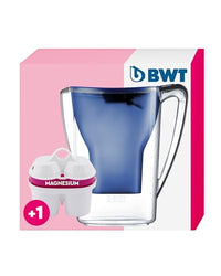 Thumbnail for BWT Penguin inkl Filter mit 1 Magnesium Filterkartusche | Wasserfilter Trinkwasser | Filtert Kalk, Chlor, Blei & Kupfer Filterkannen, dunkelblau
