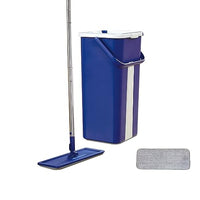 Thumbnail for Mediashop Livington Touchless Mop – Bodenwischer Set mit Eimer zum Auswringen ohne Bücken – Wischmopp für einfache Reinigung und saubere Hände – 2,7L Wischeimer, Blau, Standard ohne Reiniger im Sale