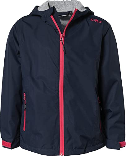 CMP Mädchen Aus Reißfestem Polyester Für Kinder Regenjacke, Schwarz Blau, 164 EU im Sale