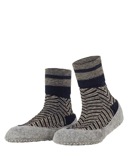 FALKE Damen Cosyshoe Herringbone W HP Schurwolle Rutschhemmende Noppen 1 Paar Hausschuh-Socken, Grau Grey Melange 3270, 37-38 im Sale