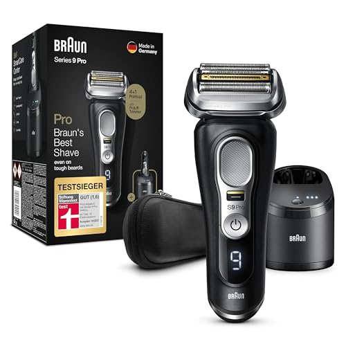 Braun Series 9 Pro Premium Men's Razor with 4+1 Shaving Head, Electric Shaver with ProLift Trimmer, 5-in-1 Cleaning Station, 60-Min. Battery Life, Wet&amp;Dry Application for 1-, 3-, and 7-Day Beards, 9460cc on Sale