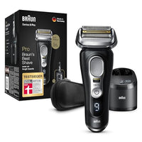 Thumbnail for Braun Series 9 Pro Premium Men's Razor with 4+1 Shaving Head, Electric Shaver with ProLift Trimmer, 5-in-1 Cleaning Station, 60-Min. Battery Life, Wet&Dry Application for 1-, 3-, and 7-Day Beards, 9460cc on Sale