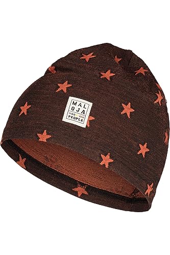 Maloja Liascham Beanie Orange-Black - Merino Quick-drying Stretch Hat, Size One Size - Color Moonless Star on Sale