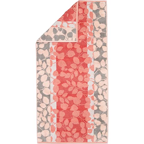 Cawö Home Handtücher Noblesse Harmony Floral 1086 Koralle - 27 Handtuch 50x100 cm im Sale