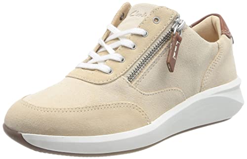 Clarks Damen Un Rio Zip Sneaker, Black Leather, 37.5 EU im Sale