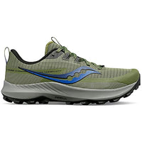 Thumbnail for Saucony Men's Peregrine 13 Running Shoes Trail Shoe Olive - Blue 42.5 on Sale