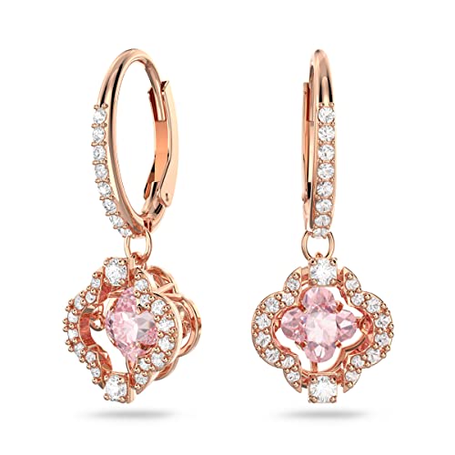Swarovski Una Armreif, Glücksklee, Rosa, Roségold-Legierungsschicht im Sale