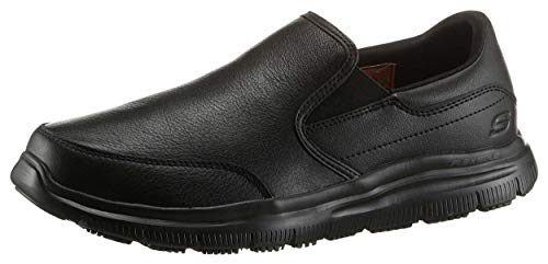 Skechers Herren Flex Advantage Sr Bronwood Slip On Sneaker, Black Leather, EU im Sale