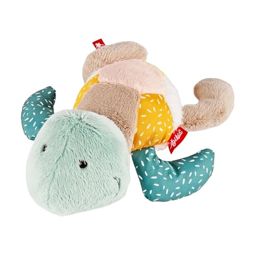 SIGIKID 43291 Turtle Patchwork, Plush, Cuddly Toy, Stuffed Animal, Cuddly Soft, from 3 months on Sale
