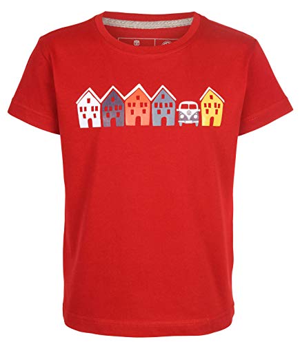 ELKLINE Kinder T-Shirt Tiny House mit VW T1 Bulli Print, Farbe:chilipepperred, im Sale